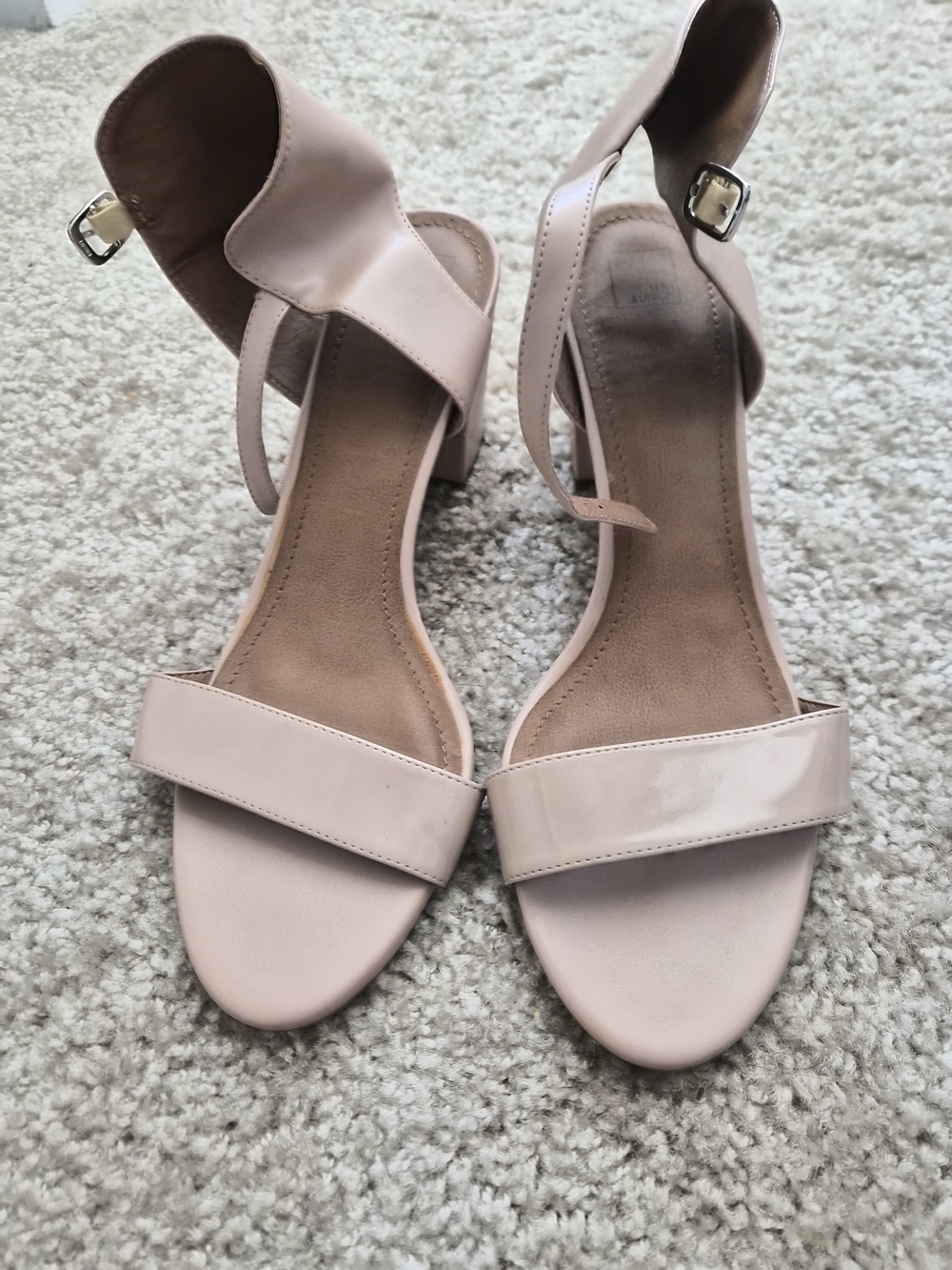 14th & Union Blush Pink Ankle-Strap Block Heel Sandals